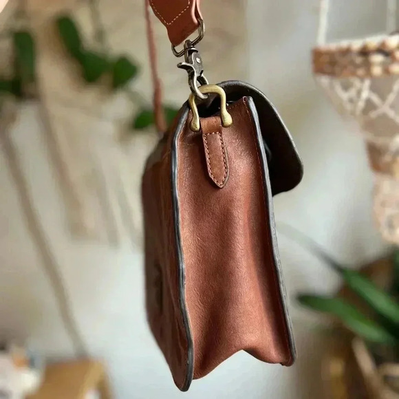 Scully West Tooled Leather Crossbody Bag - 11x8 Western Satchel - Picture 9 of 14